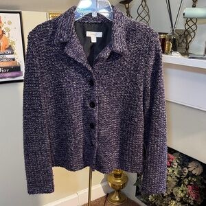 Vintage Dress Barn Purple Tweed Blazer